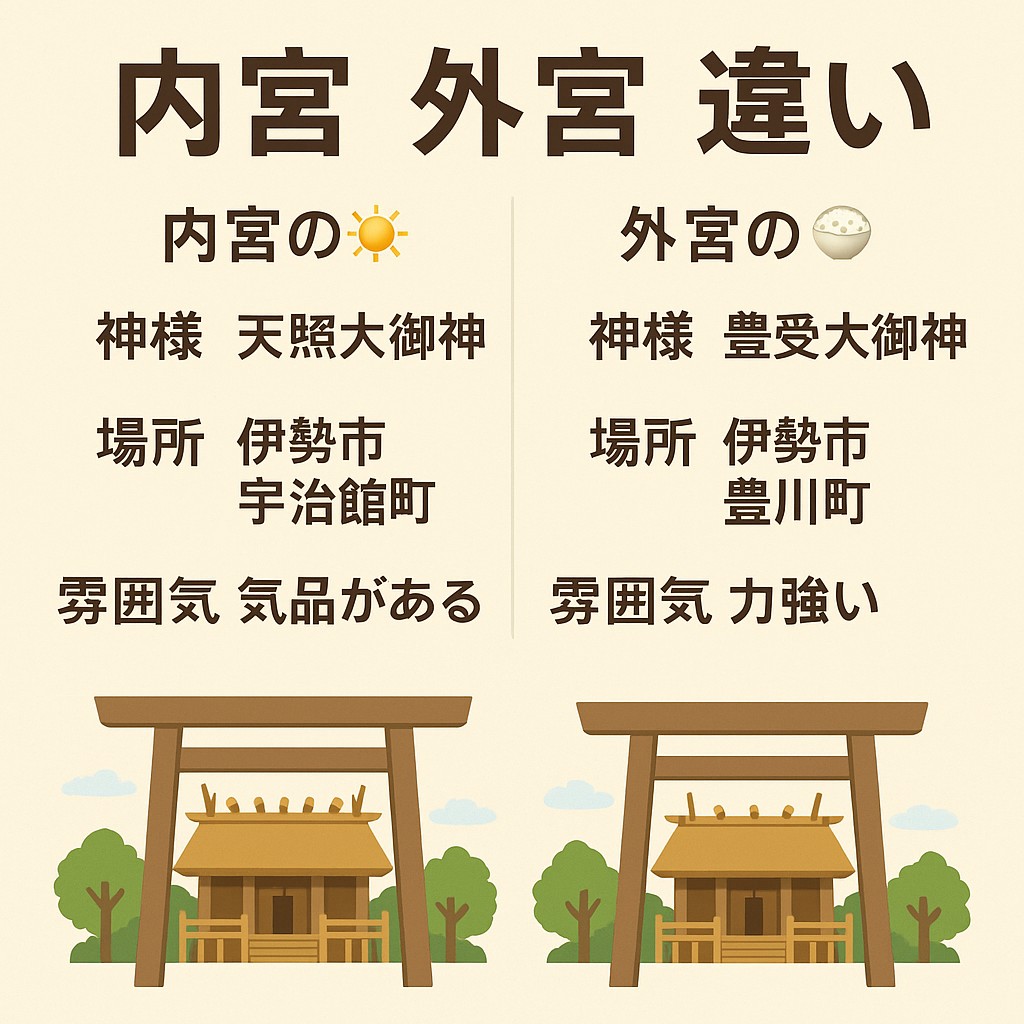 初心者必見！内宮・外宮の違いを解説｜伊勢神宮の正しい参拝順と楽しみ方 | 違いナビ